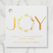 Étiquette-cadeau Personnalisé "JOY" Élégant et simple, Festif vacan (Devant)