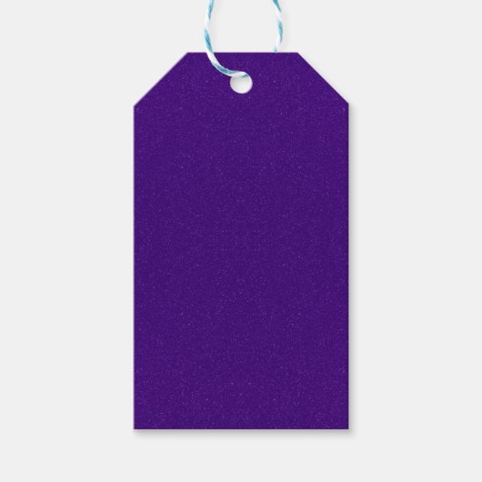 Étiquette Cadeau Personnalisée Paillettes Violette (Devant)
