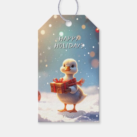 Étiquette Cadeau Petit Canard (Devant)