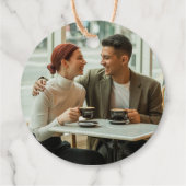 Étiquette-cadeau Photo de mariage élégant "The Perfect Blend" (Dos)