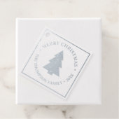 Étiquette-cadeau Pin d'hiver photo de Noël (Avec boite)