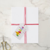 Étiquette Cadeau Pins Peints (Avec de la ficelle)