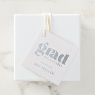 Étiquette-cadeau Piste photo tendance Bubbly Foil
