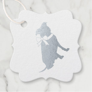 Étiquette-cadeau Pit Bull Baby shower Pitbull Chien Blue Boy