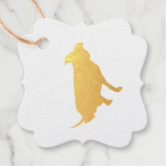 Étiquette-cadeau Pit Bull Chien Baby shower Blue Boy Pitbull (Devant)