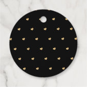 Étiquette-cadeau PixDezines Merci d'or, Calligraphie romantique (Dos)