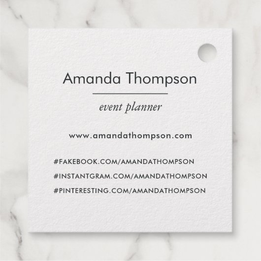 Étiquette-cadeau Planificateur d'événements Real Silver Foil Pineap (Dos)