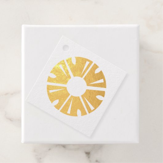 Étiquette-cadeau Plannière de la partie d'ananas Real Gold Foil (Avec boite)