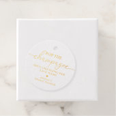 Étiquette cadeau Pop The Champagne Gold Foil Favor (Avec boite)
