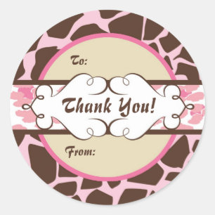 Étiquette cadeau Poster de animal Hip
