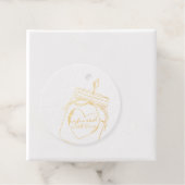 Étiquette-cadeau Pot Mason imprégné d'amour merci feuille métallisé (Avec boite)