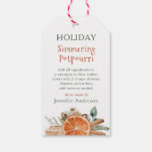 Étiquette cadeau Potpourri Simmerop (Dos)