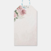 Étiquette cadeau pour Baby Shower Fille Bébé en fl (Dos)