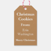 Étiquette cadeau pour biscuits de Noël au gingembr (Devant)