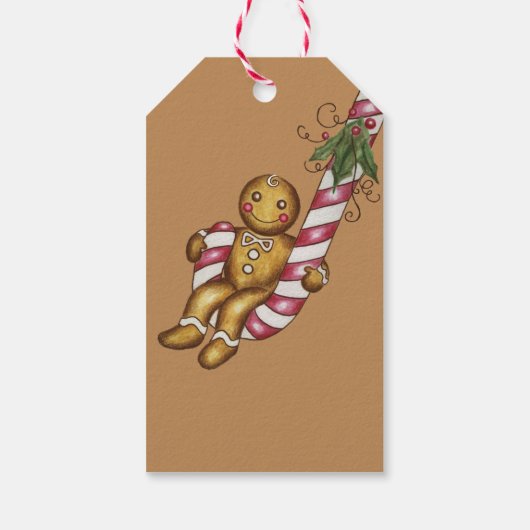 Étiquette cadeau pour biscuits de Noël au gingembr (Dos)
