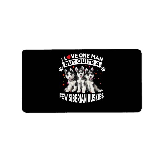 Étiquette cadeau pour chien | Ouite Un Chien Quelques Husky  (Devant)