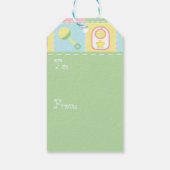 Étiquette cadeau pour courtepointe de bébé (Dos)