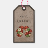 Étiquette Cadeau pour des Mitaines Patchwork aux C (Devant)