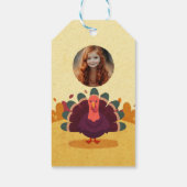 Étiquette cadeau pour enfant de dinde de Thanksgiv (Dos)