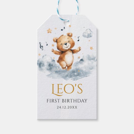 Étiquette cadeau pour le premier anniversaire de l (Devant)