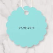 Étiquette cadeau pour mariage, fête, douche (Dos)