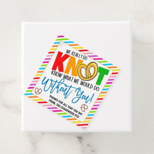 Étiquette cadeau Pretzel (En situation)