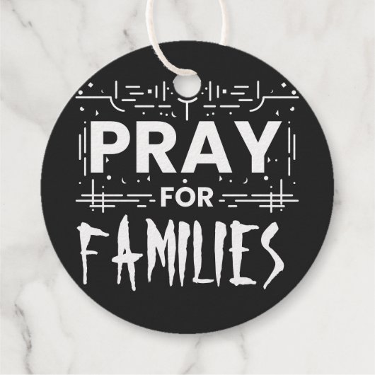 Étiquette-cadeau Priez pour les familles (Dos)