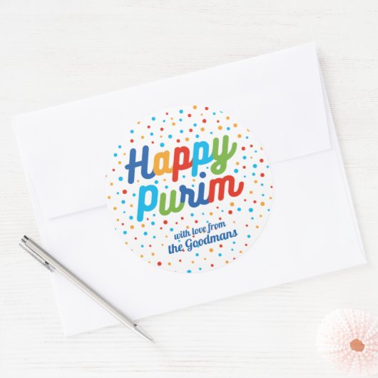 Étiquette cadeau Purim personnalisé (Enveloppe)