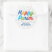 Étiquette cadeau Purim personnalisé (Sac)