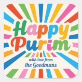 Étiquette cadeau Purim personnalisé (Devant)