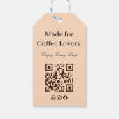 Étiquette Cadeau QR Code pour les Amoureux du Café (Dos)