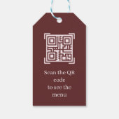 Étiquette Cadeau QR Menu Café Ingrédients Simples (Dos)