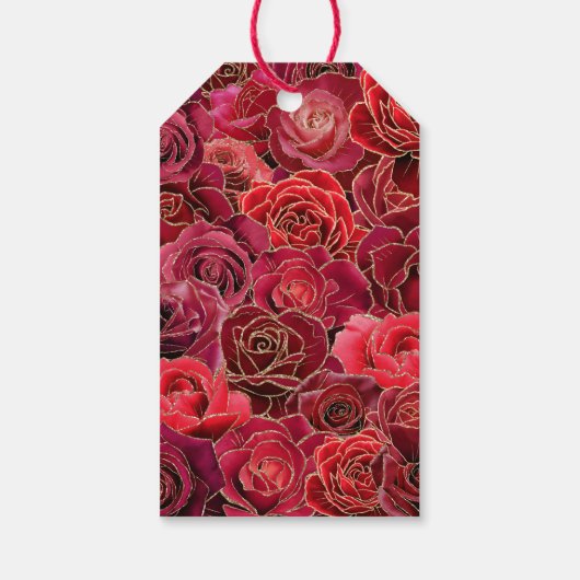 Étiquette cadeau Quinceañera rouge, blanc (Dos)