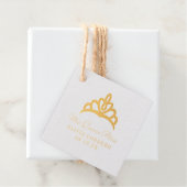 Étiquette-cadeau Quinceañera Tiara Foil (Avec boite)