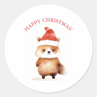 ÉTIQUETTE CADEAU RACON CHAPEAU PÈRE NOËL