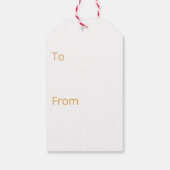 Étiquette Cadeau Rayée Joyeux Noël Moderne Fêtes (Dos)