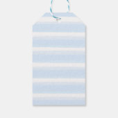 Étiquette Cadeau Rayures Aquarelle Bleu Clair (Dos)