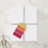 Étiquette Cadeau Rayures Colorées (Avec de la ficelle)