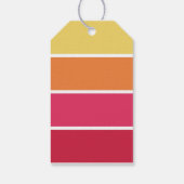 Étiquette Cadeau Rayures Colorées (Dos)