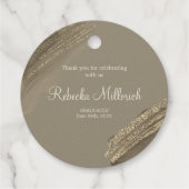 Étiquette-cadeau Remerciement de fin d'études scintillant élégant r (Dos)