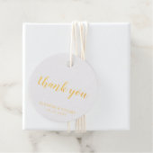 Étiquette-cadeau Remerciement Simple Mariage Feuille D'Or (Avec boite)