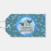 Étiquette Cadeau Remerciement Sirène Vert de Mer (Dos Horizontal)