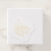 Étiquette-cadeau Répandre l'amour mariage élégant (Avec boite)