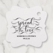 Étiquette-cadeau Répandre l'amour mariage élégant (Dos)