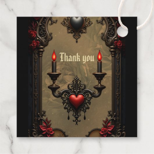 Étiquette-cadeau Romance gothique : Passion cachée (Dos)