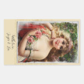 Étiquette cadeau romantique pour femme victorienne (Devant)