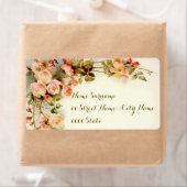 Étiquette Cadeau rose élégant, vin ... (En situation)