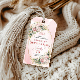 Étiquette Cadeau Rose Gold Rose Pâle Bohème Mis Qu