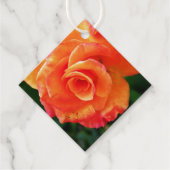 Étiquette-cadeau Rose orange  (Dos)