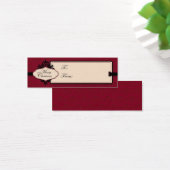 Étiquette cadeau rouge Brocade Christmas (Bureau)